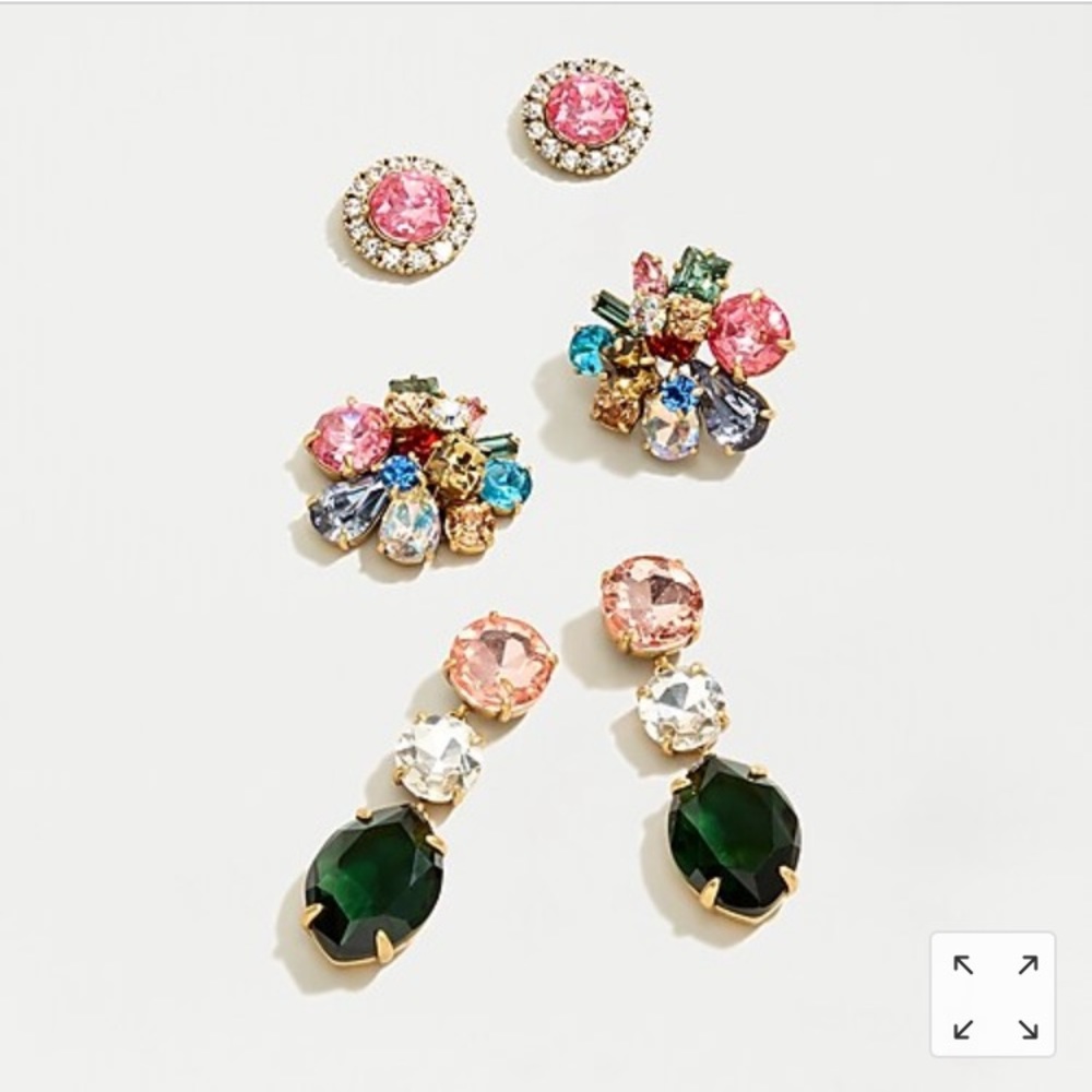 J. Crew -Bold gems earring set